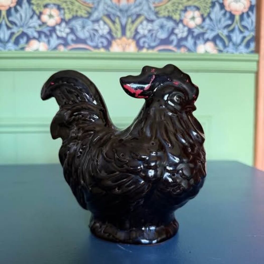 Vintage Ceramic Rooster Figurine Appetizer Toothpick Holder - Picture 3 of 6